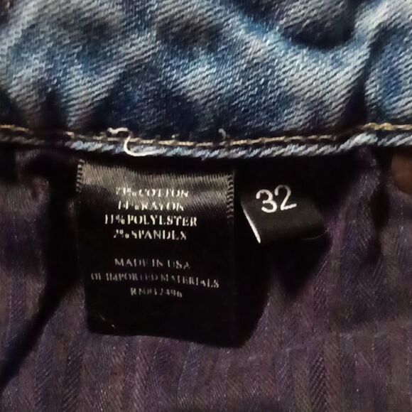 Parker Smith Light Wash Denim Relaxed Straight Jeans Women's Size 32W High Rise - Picture 8 of 8